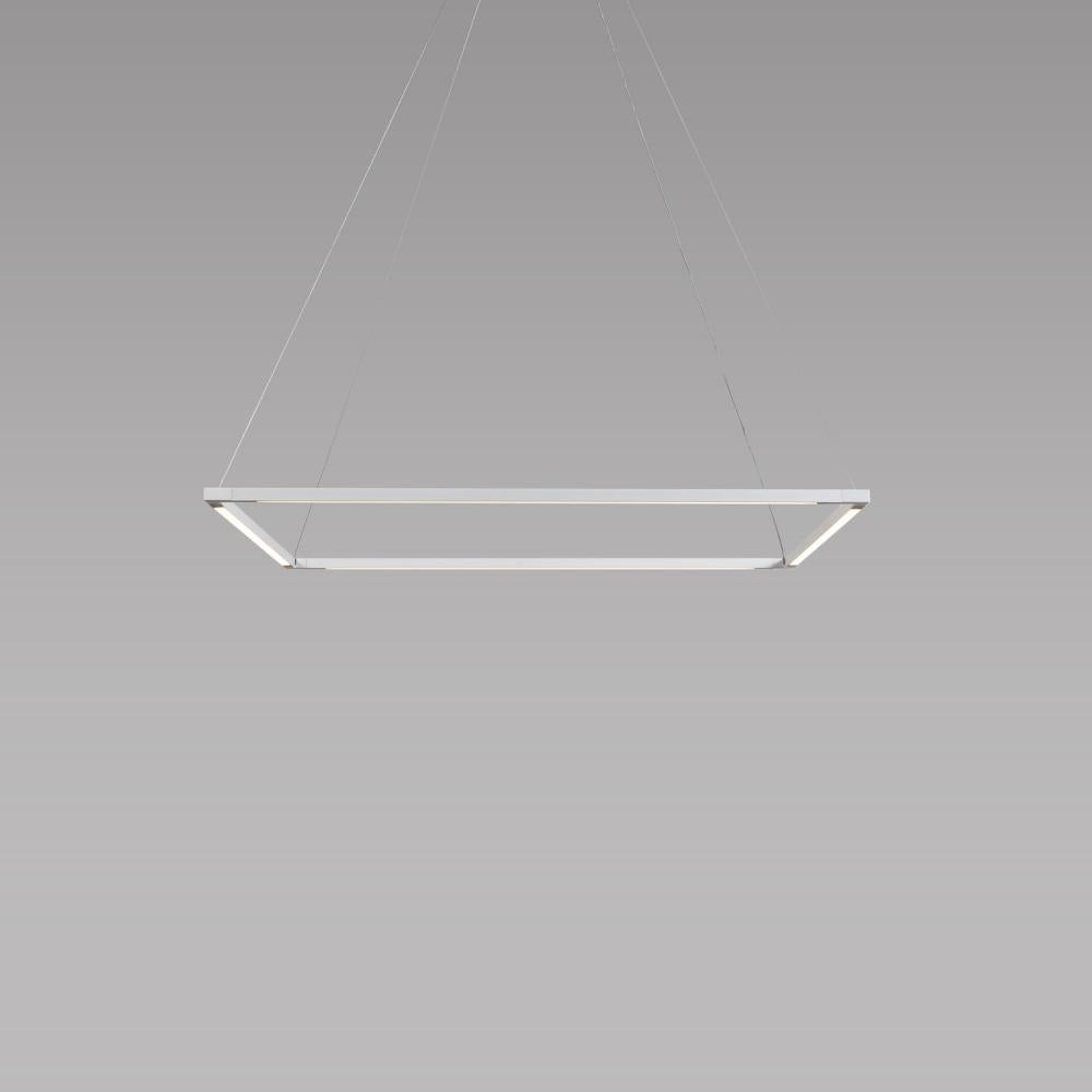 Koncept Inc Z-Bar Pendant Medium Square, Soft Warm, Matte White, 26" x 26" ZBP-24-S-SW-MWT-CNP