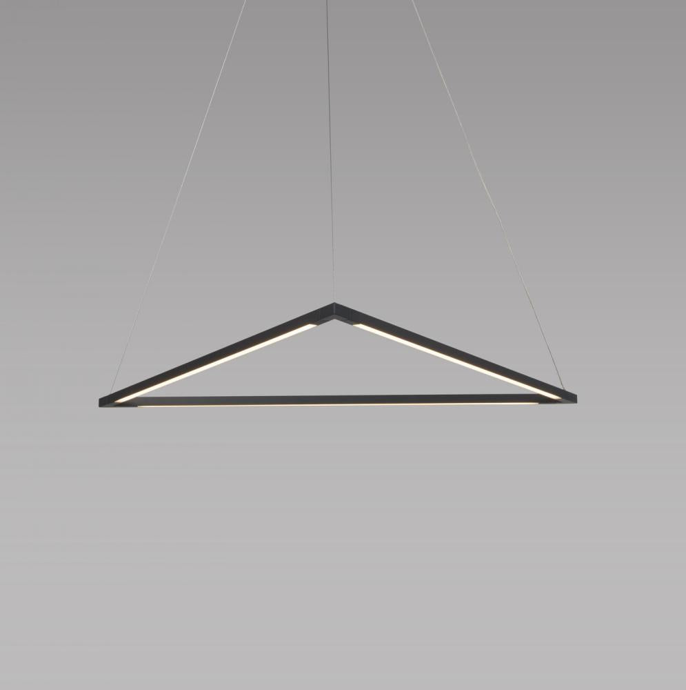 Koncept Inc Z-Bar Pendant Medium Triangle, Soft Warm, Matte Black, 26" x 23" ZBP-24-T-SW-MTB-CNP