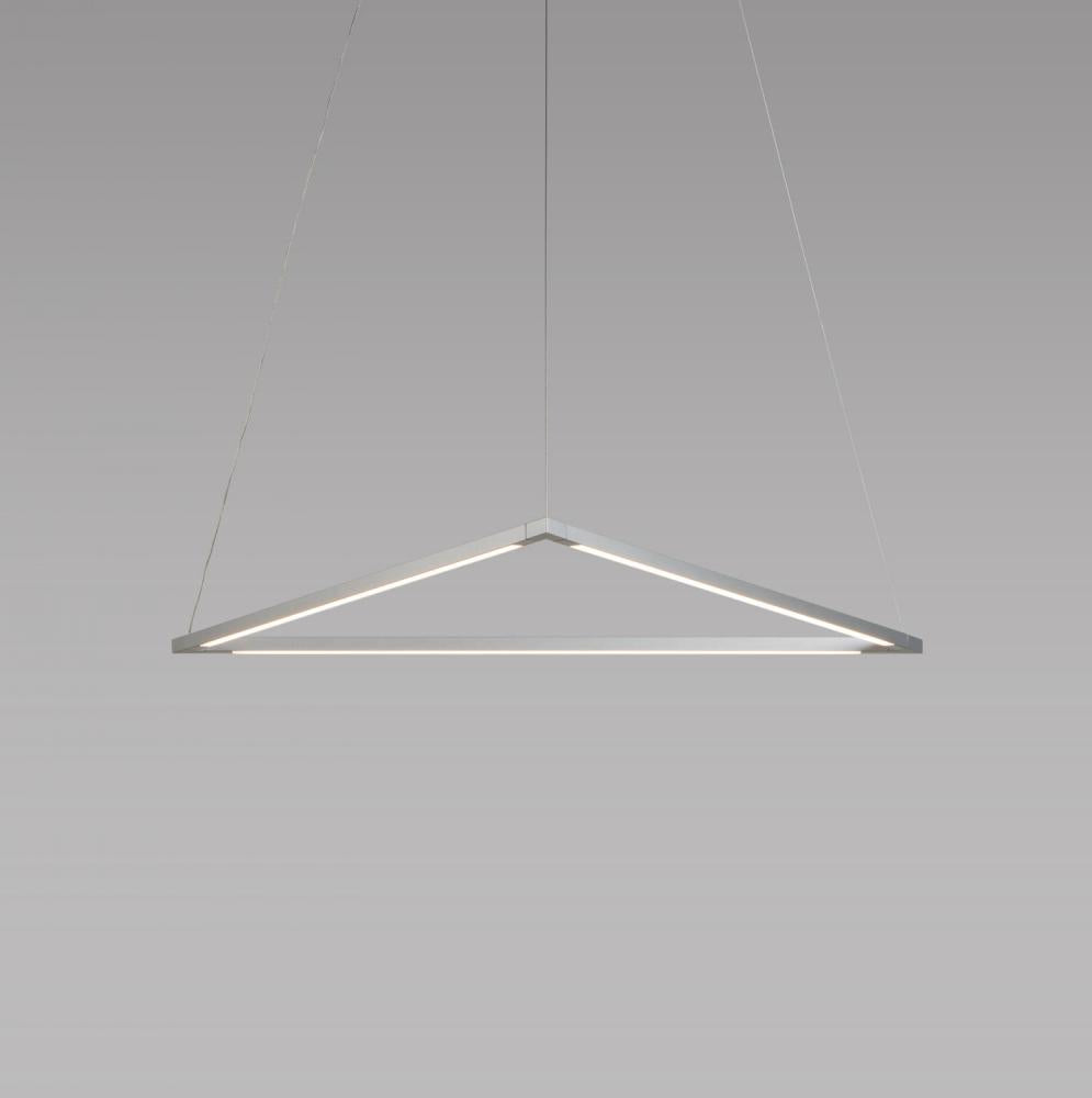 Koncept Inc Z-Bar Pendant Medium Triangle, Soft Warm, Silver, 26" x 23" ZBP-24-T-SW-SIL-CNP