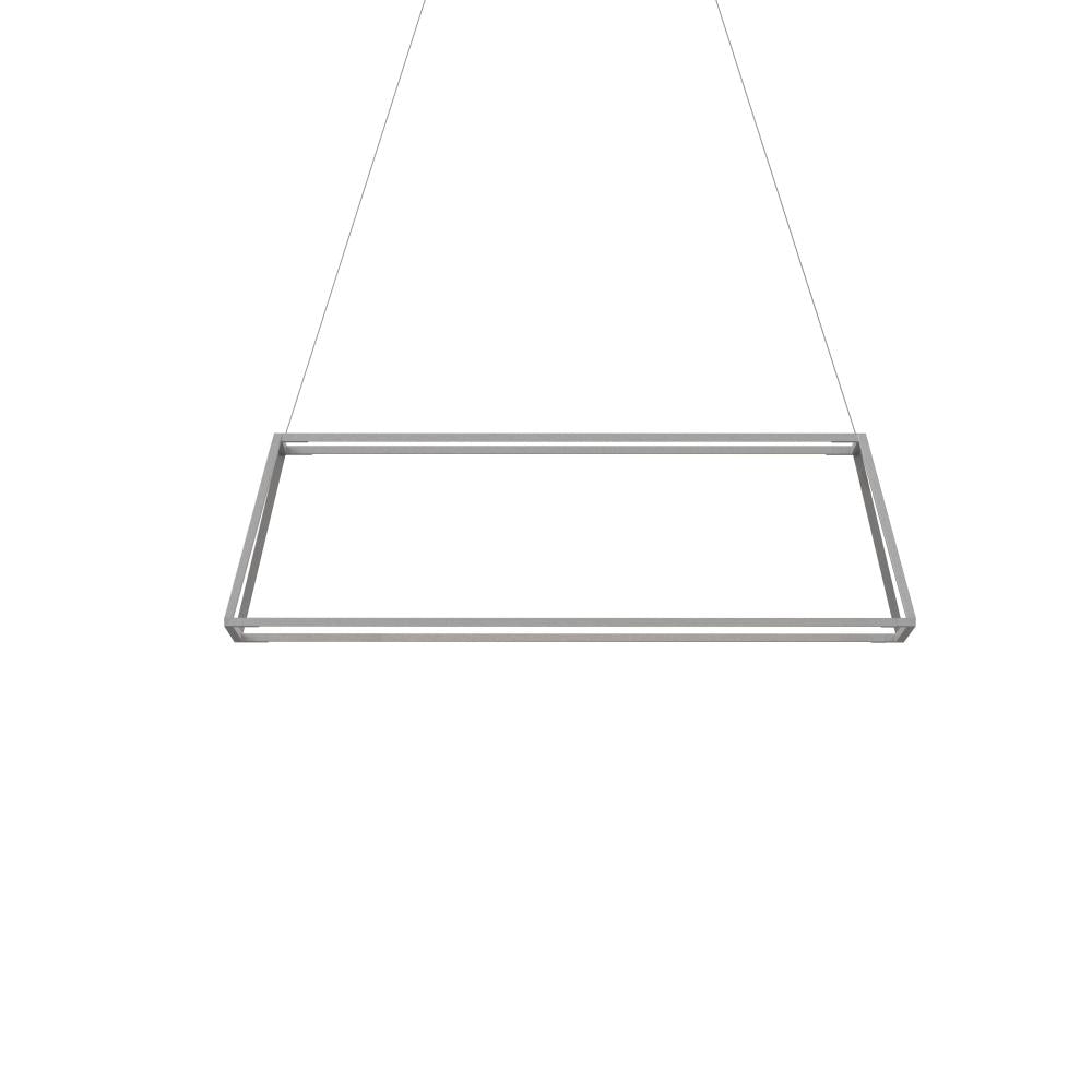 Koncept Inc Z-Bar Pendant Rise Small Rectangle, Soft Warm, Silver, 40" x 14" x 12" ZBP-38-RR-SW-SIL-CNP