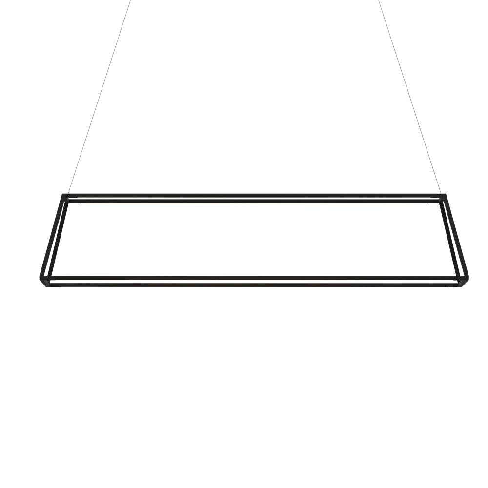 Koncept Inc Z-Bar Pendant Rise Large Rectangle, Soft Warm, Matte Black, 56" x 14" x 12" ZBP-54-RR-SW-MTB-CNP