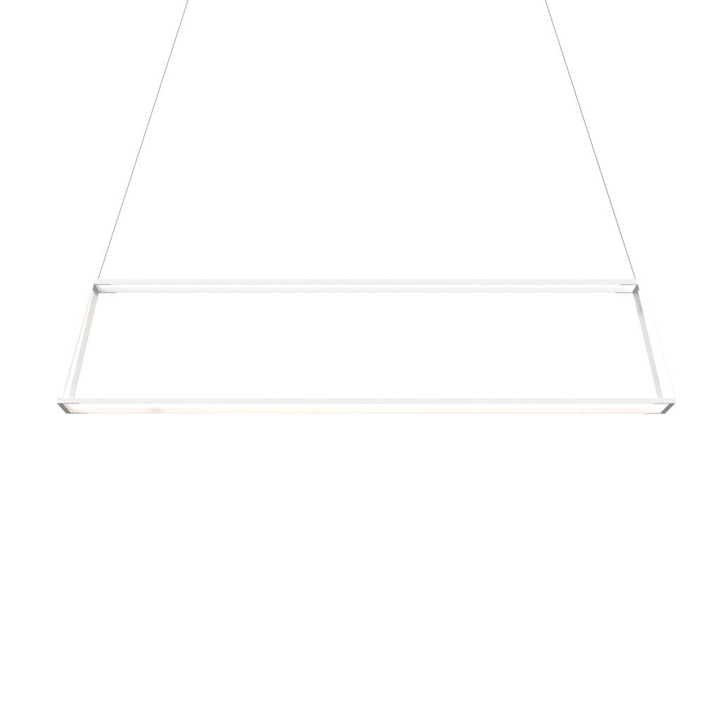 Koncept Inc Z-Bar Pendant Rise Large Rectangle, Soft Warm, Matte White, 56" x 14" x 12" ZBP-54-RR-SW-MWT-CNP